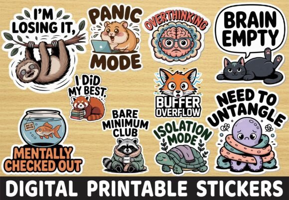 Download Funny Sloth Mental Health Animal Sticker - Funny Collection
