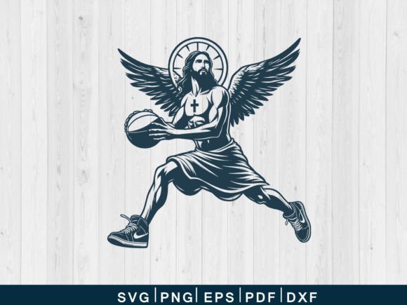 Download Jesus Playing Basketball Svg Vector File - Vector file Collection