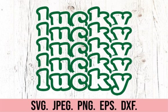 Download Trendy Lucky SVG - Retro St Patrick's - Premium Resources